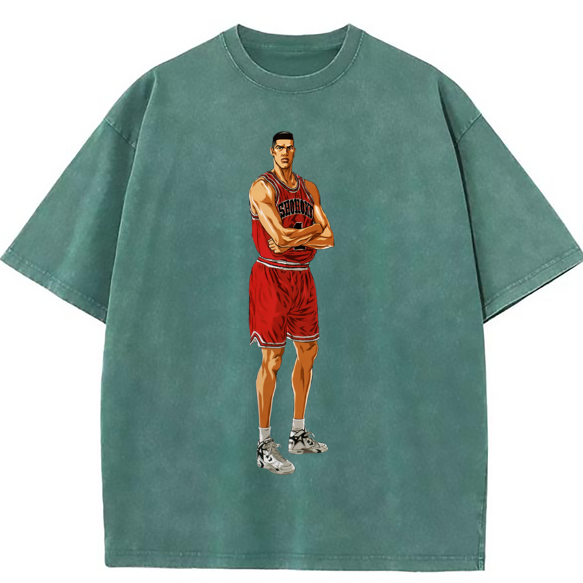 （画像用） SLAM DUNK／スラムダンク 綿100% ヴィンテージ風 半袖Tシャツ（フロントプリント）